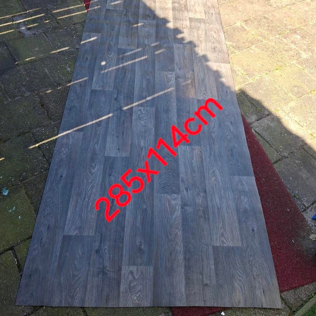 PVC vloer - 285x114cm - Houtlook grijs, Ophalen, Gebruikt, Overige typen, 10 m² of meer