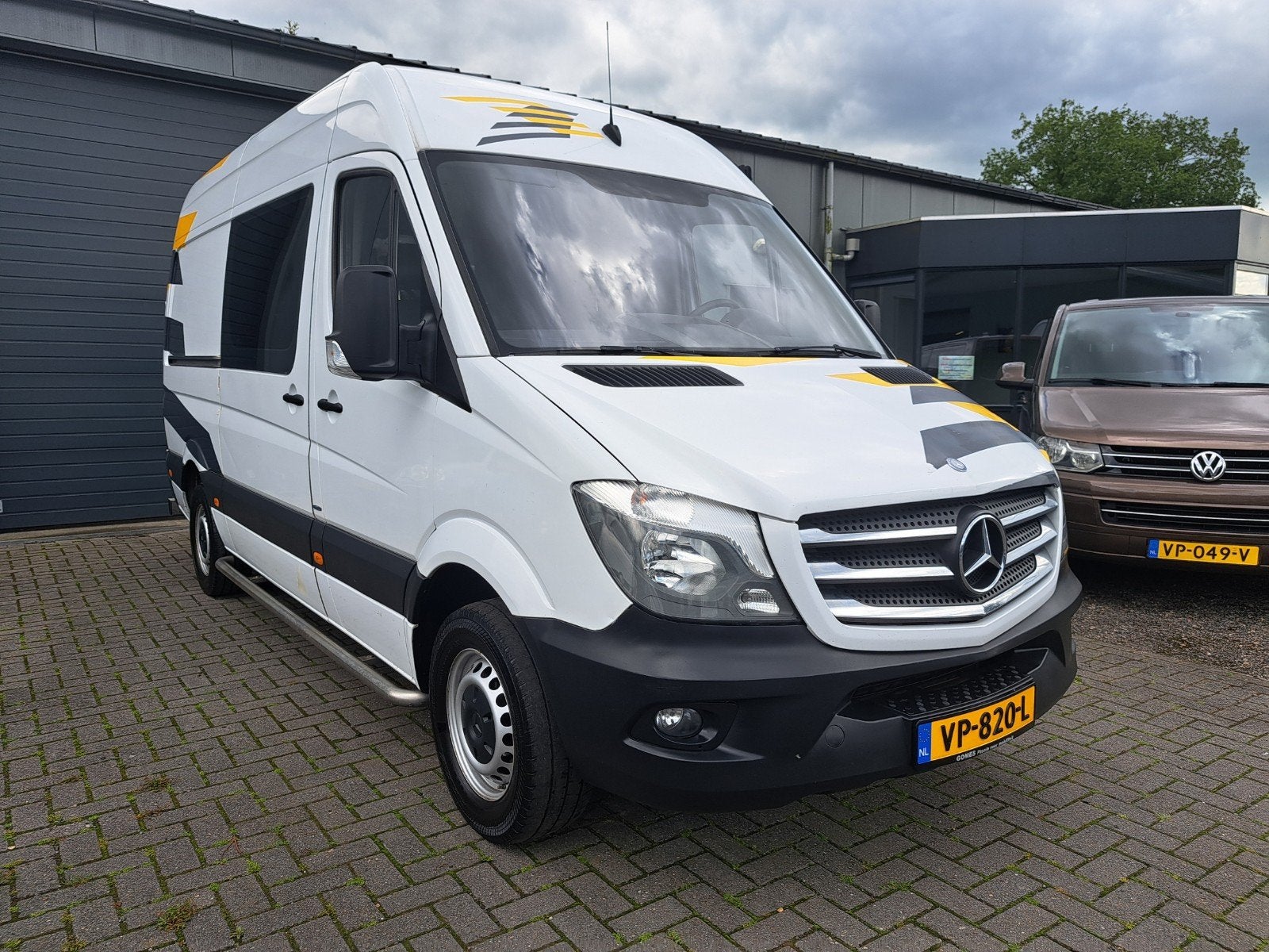 Mercedes-Benz Sprinter 2.2/L2H2/Dub-Cab/6Pers/Cruis/ECC/2015, Auto's, Bestelauto's, Euro 6, 4 cilinders, 2291 kg, Wit