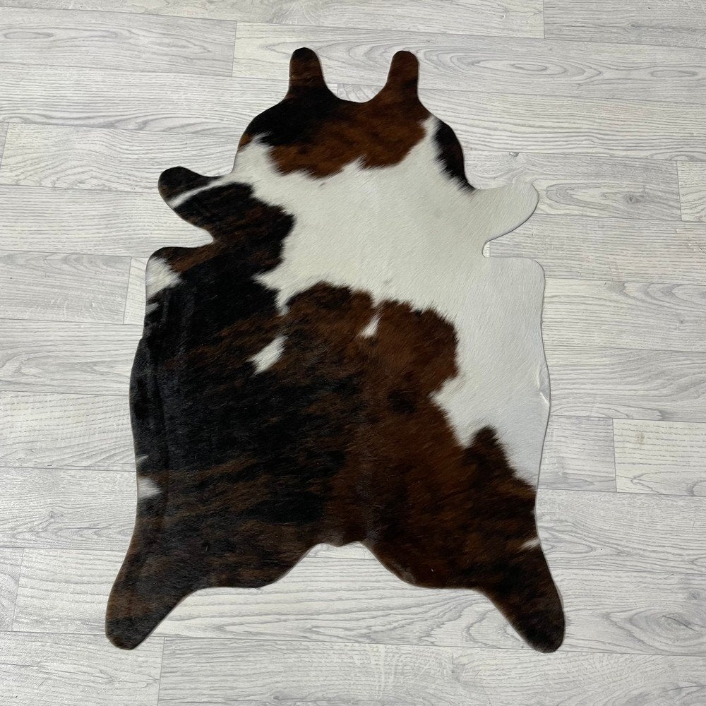 Mini koeienhuid bruin wit zwart 90x60cm #426 | Lederstore, Nieuw, Overige vormen, Zwart, 50 tot 100 cm