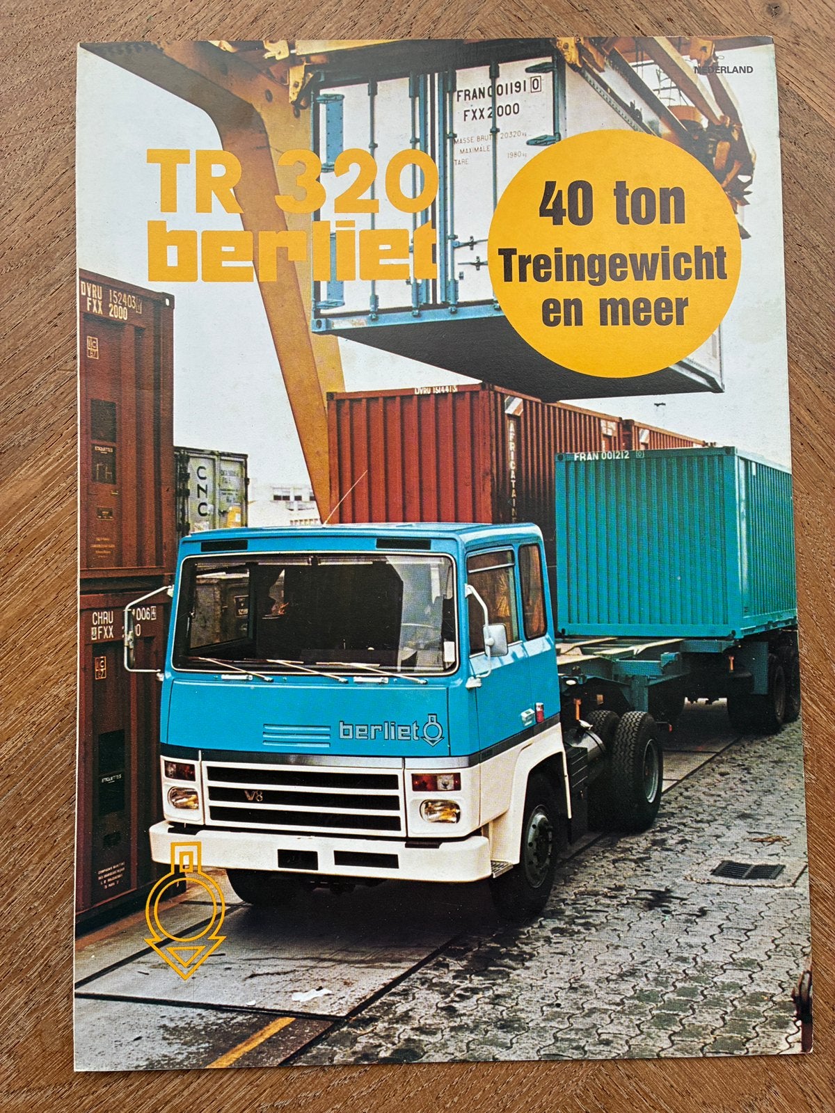 Berliet TR 320 brochure, Verzenden, Zo goed als nieuw, Overige merken