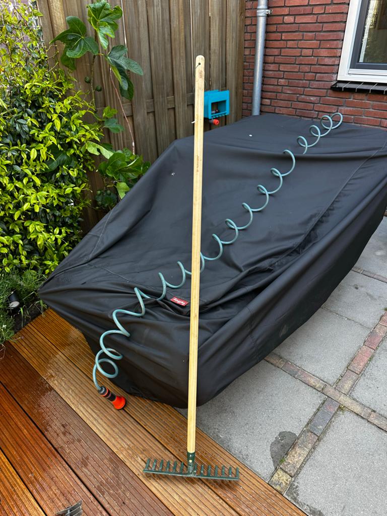 Hark en verticuteerhark voor het gras, Tuin en Terras, Ophalen, Gebruikt