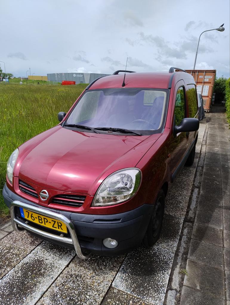 Nissan Kubistar 1.6 16V 70KW AUT 2004 (Renault Kangoo), 1070 kg, Origineel Nederlands, Grijs, 530 kg