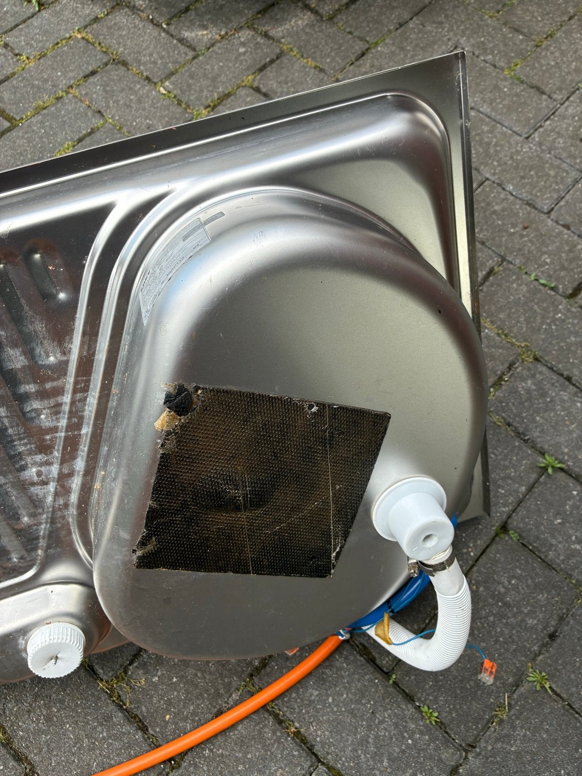 SMEV 940CI RVS Spoelbak en 3-pits Gasfornuis Camper/Caravan, Ophalen, Gebruikt