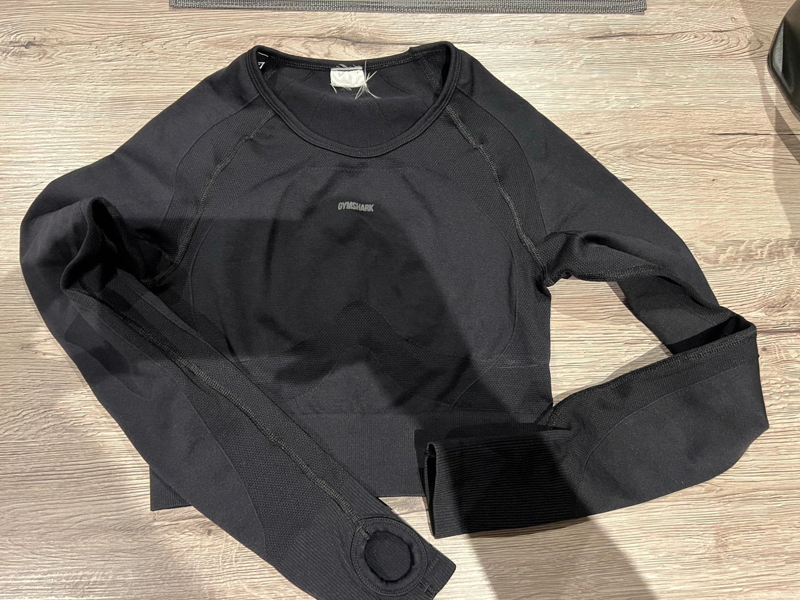 Gymshark Shirtje, Zwart, Ophalen, Maat 38/40 (M), Fitness of Aerobics