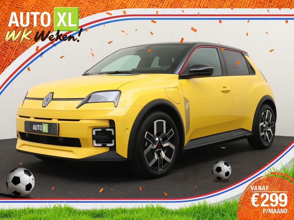 Renault 5 RS-Line 150 PK 52 kWh 410 KM WLTP Full Options Pow, Auto's, Renault, Stof, Gebruikt, Zwart, Automatische klimaatregeling