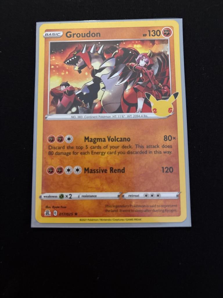 Pokémon Celebrations Groudon Kaart - Nieuwstaat, Ophalen of Verzenden, Nieuw, Losse kaart