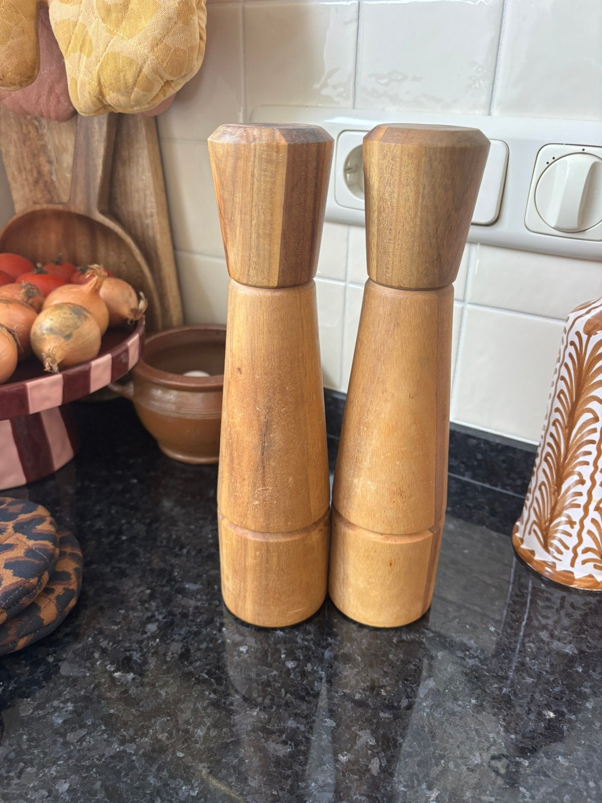 Peper en zoutmolen set, Ophalen of Verzenden, Gebruikt, Hout