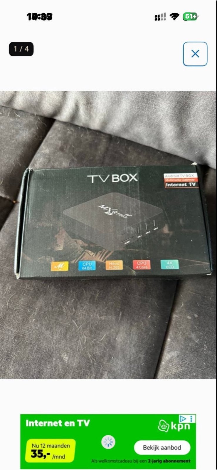 MXQ Pro 4K Android TV Box - Nieuw in doos, Audio, Tv en Foto, Mediaspelers, Ophalen of Verzenden, Nieuw, HDMI, Zonder harde schijf