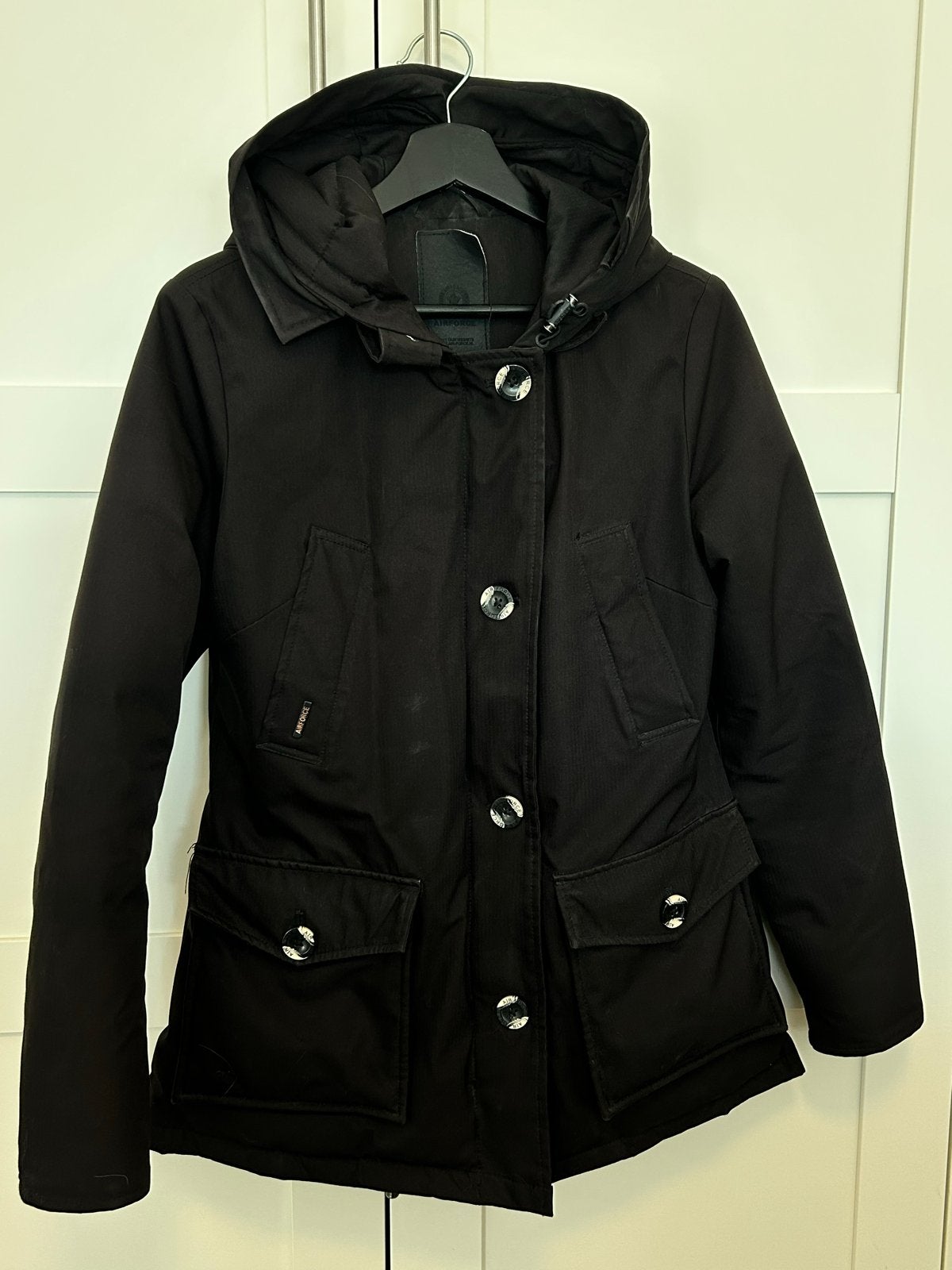 Airforce 4 Pocket Parka - Zwart - Maat S, Ophalen of Verzenden, Gedragen, Maat 36 (S), Zwart