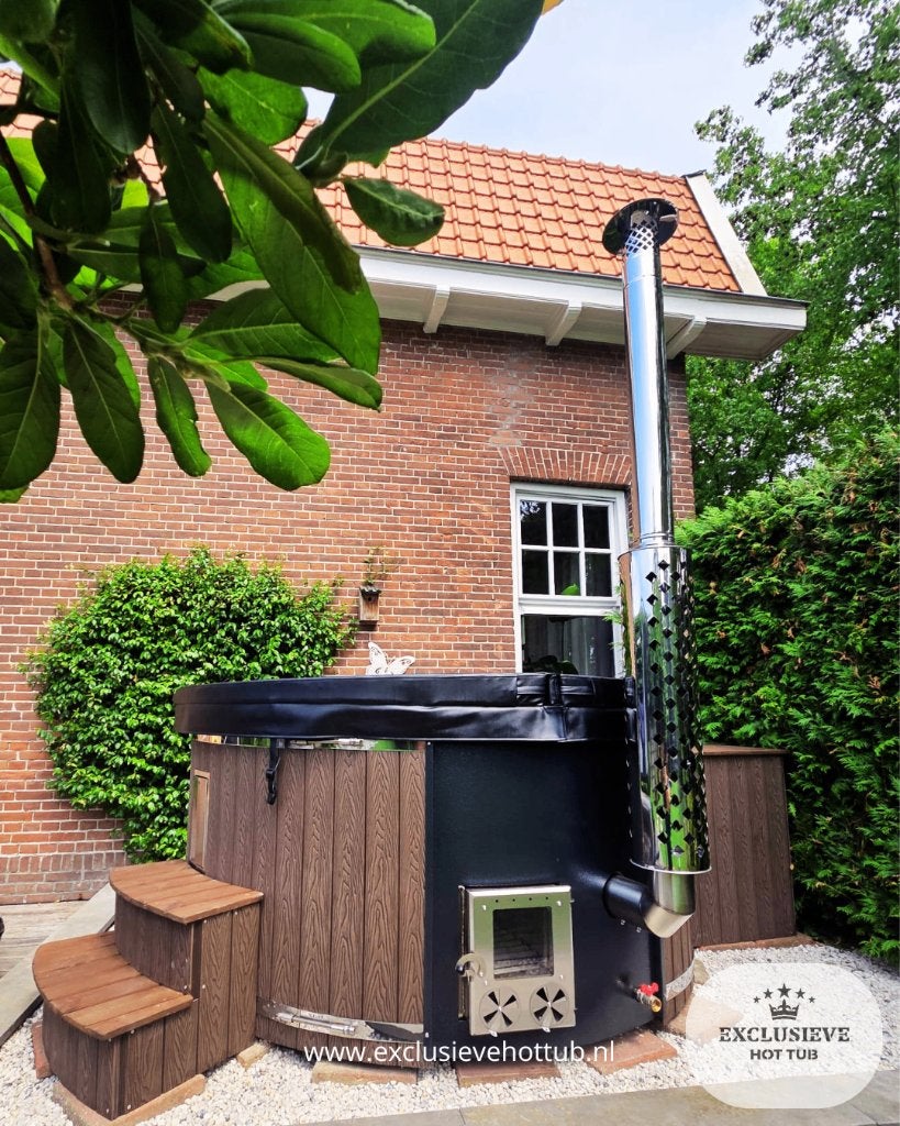 Hottub te koop|Houtgestookt|Elektrisch of Hybride|NIEUW, Ophalen of Verzenden, Nieuw, Trap