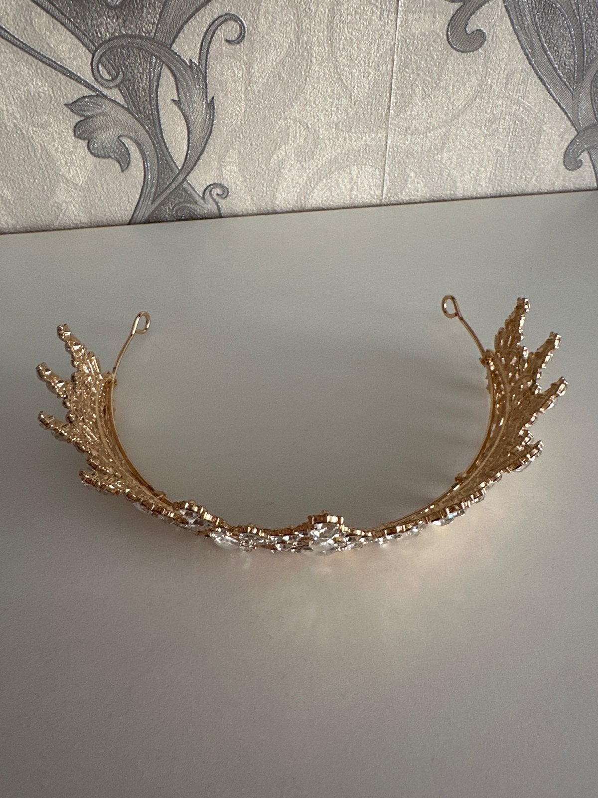 Gouden kroon met strass steentjes, Ophalen of Verzenden, Nieuw