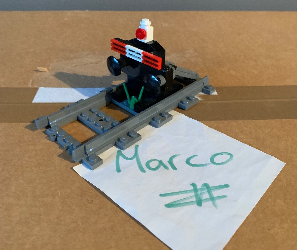 Uniek Stootblok voor Lego City Trein, City, Lego, Ophalen of Verzenden, Complete set