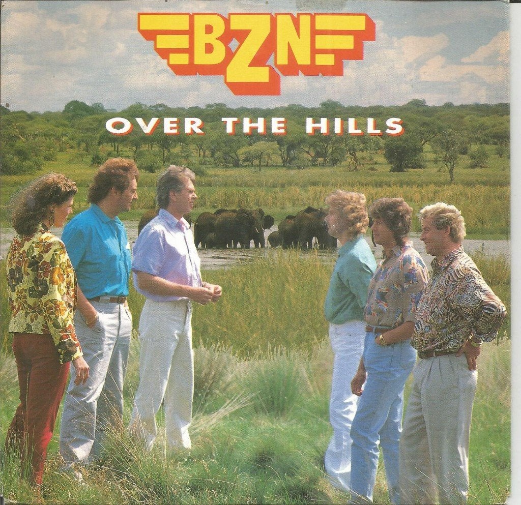 BZN – Over The Hills (1990), Cd's en Dvd's, Gebruikt, Fotohoes, 7 inch, Ophalen of Verzenden