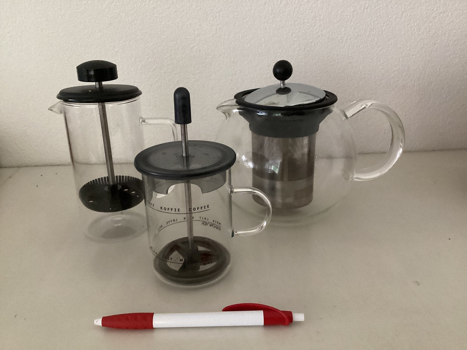 2 x eenpersoons PERCULATOR en 1 BODUM theezetpot, Ophalen of Verzenden, Nieuw, Overige modellen