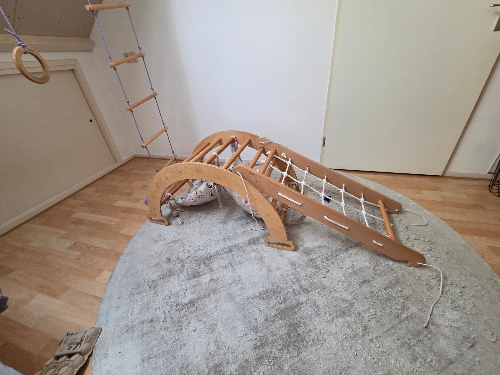 Houten klimrek/glijbaan voor kinderen, Kinderen en Baby's, Speelgoed | Buiten | Speeltoestellen, Ophalen, Zo goed als nieuw, Glijbaan