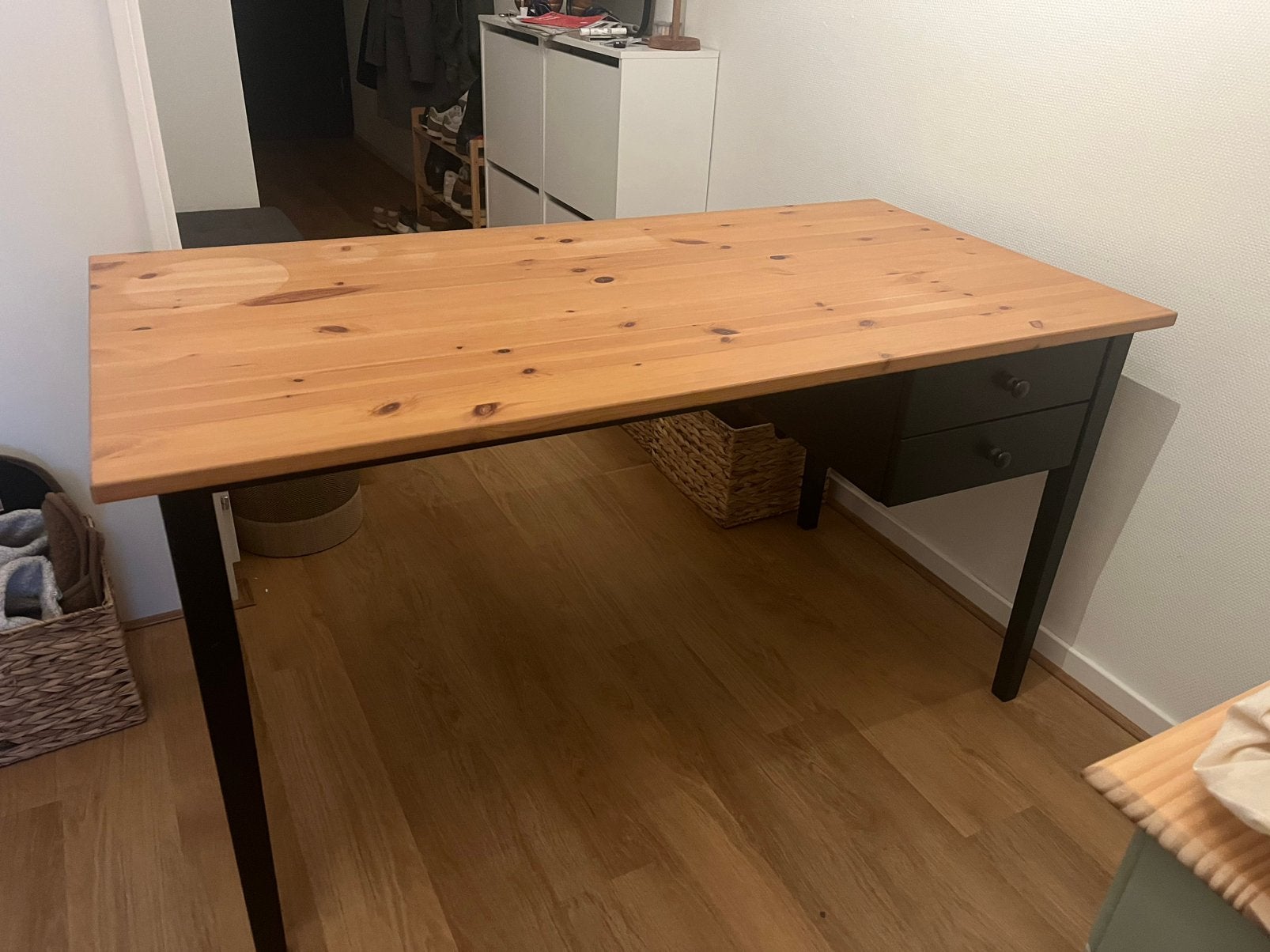 IKEA desk ARKELSTORP bureau, Zwart, Gebruikt, Hout, Ophalen of Verzenden