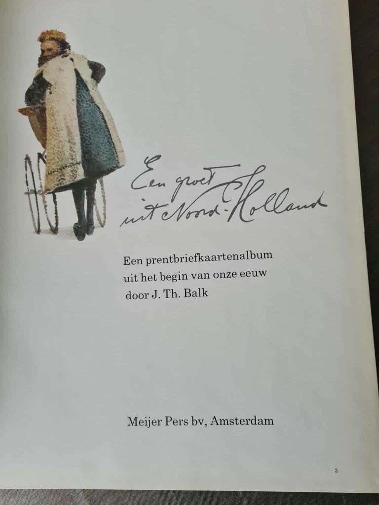 Een groet uit Noord-Holland door J.Th. Balk -rond 1900, Ophalen of Verzenden, 19e eeuw, Zo goed als nieuw