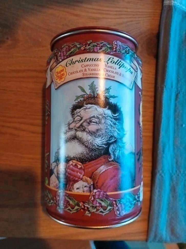 Vintage Chupa Chups Kerstblik, Verzamelen, Blikken, Zo goed als nieuw, Overige, Overige merken, Ophalen of Verzenden