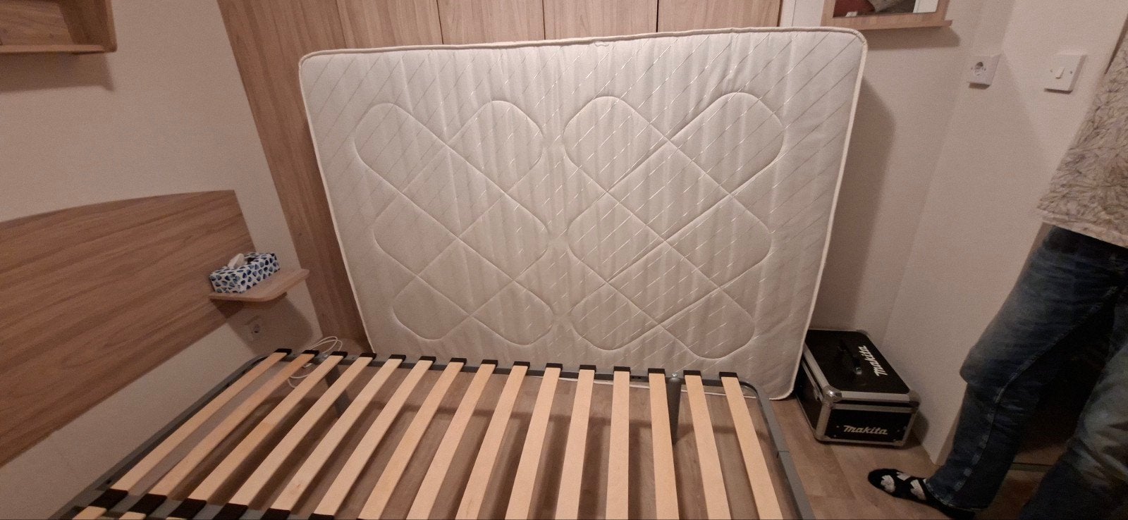 Matras (pocketveren) 140x190 in nette staat, Ophalen, Tweepersoons, Matras, 140 cm