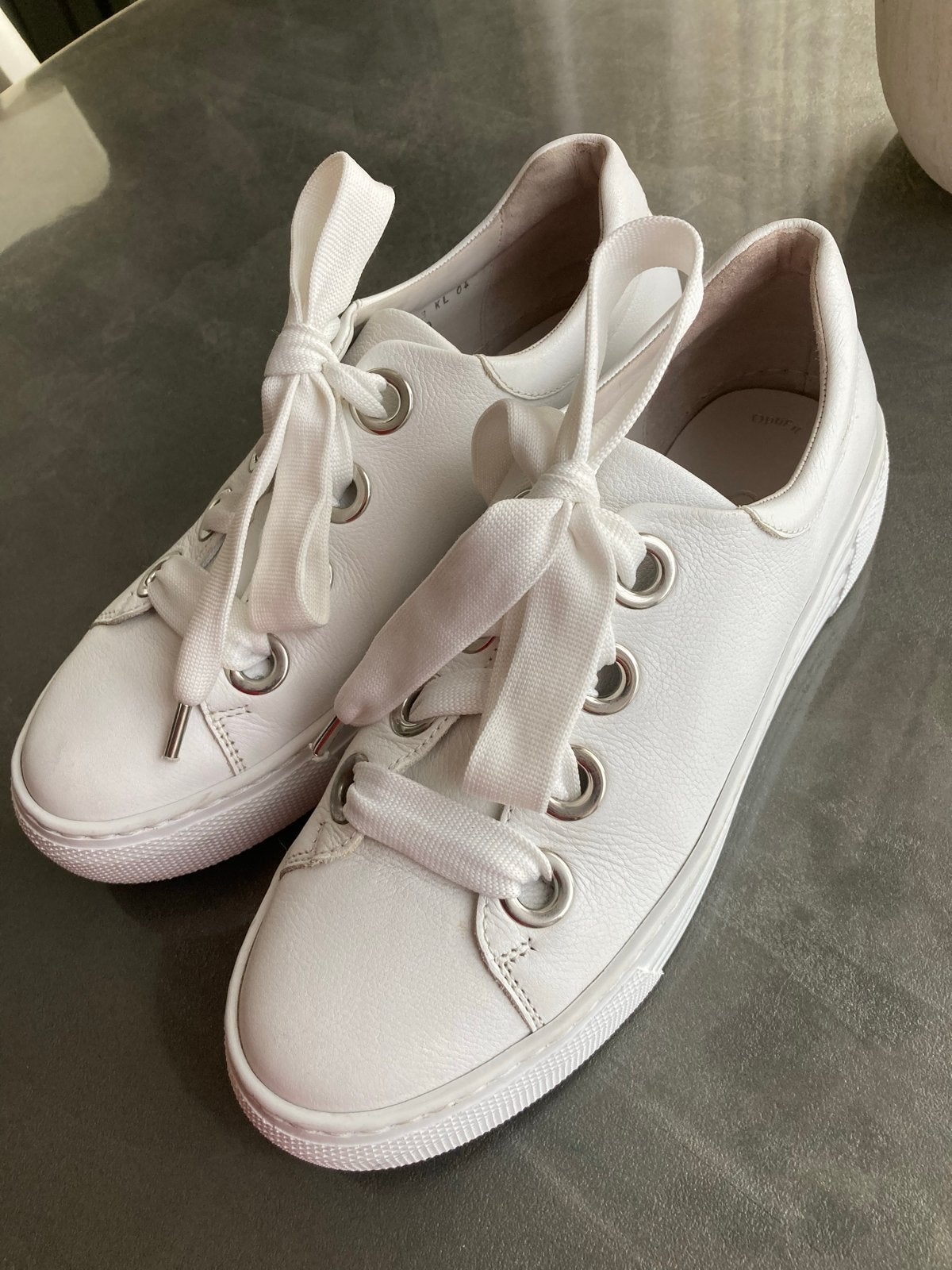 Gabor Comfort Witte Leren Sneakers Maat 6,5, Ophalen of Verzenden, Zo goed als nieuw, Wit, Sneakers of Gympen