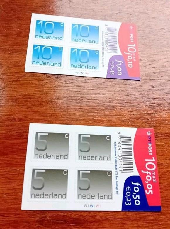 10 postzegels 10 cent gulden, 10 postzegels 5 cent gulden,nw, Ophalen of Verzenden