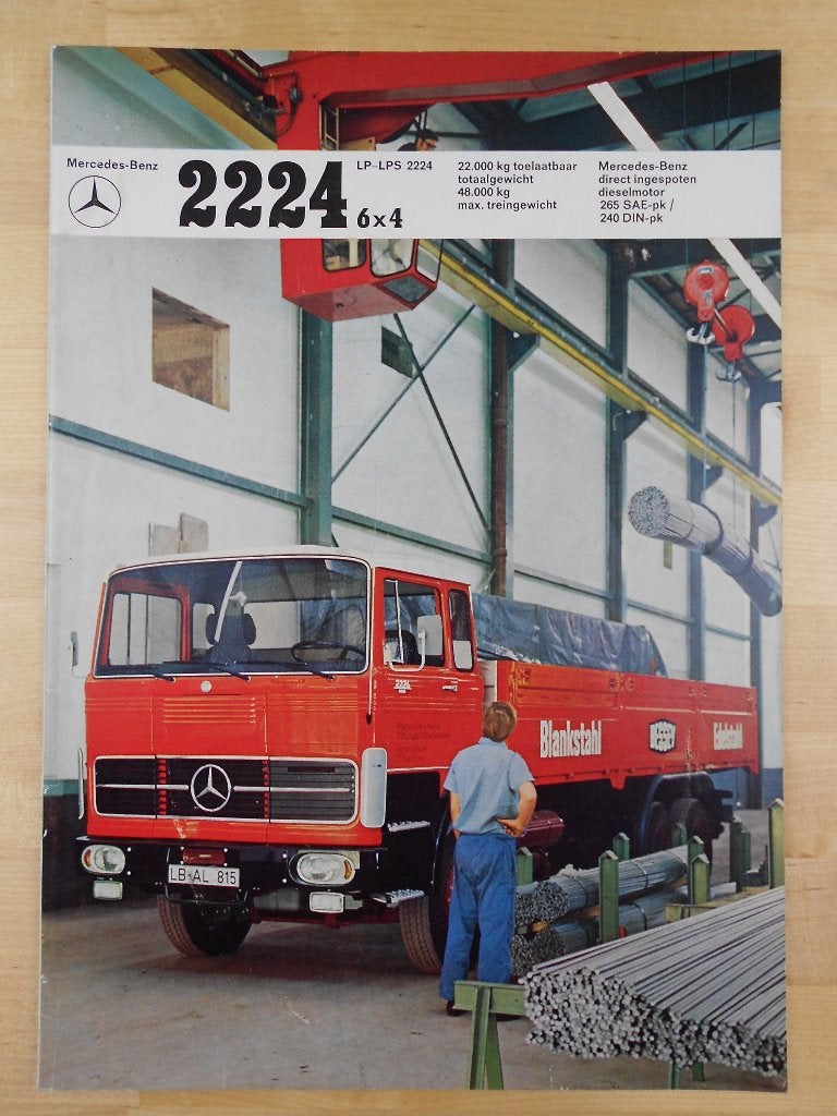 Mercedes 2224 LP LPS Brochure 1973 – LP2224 LPS2224, Zo goed als nieuw, Mercedes-Benz, Mercedes, Ophalen of Verzenden