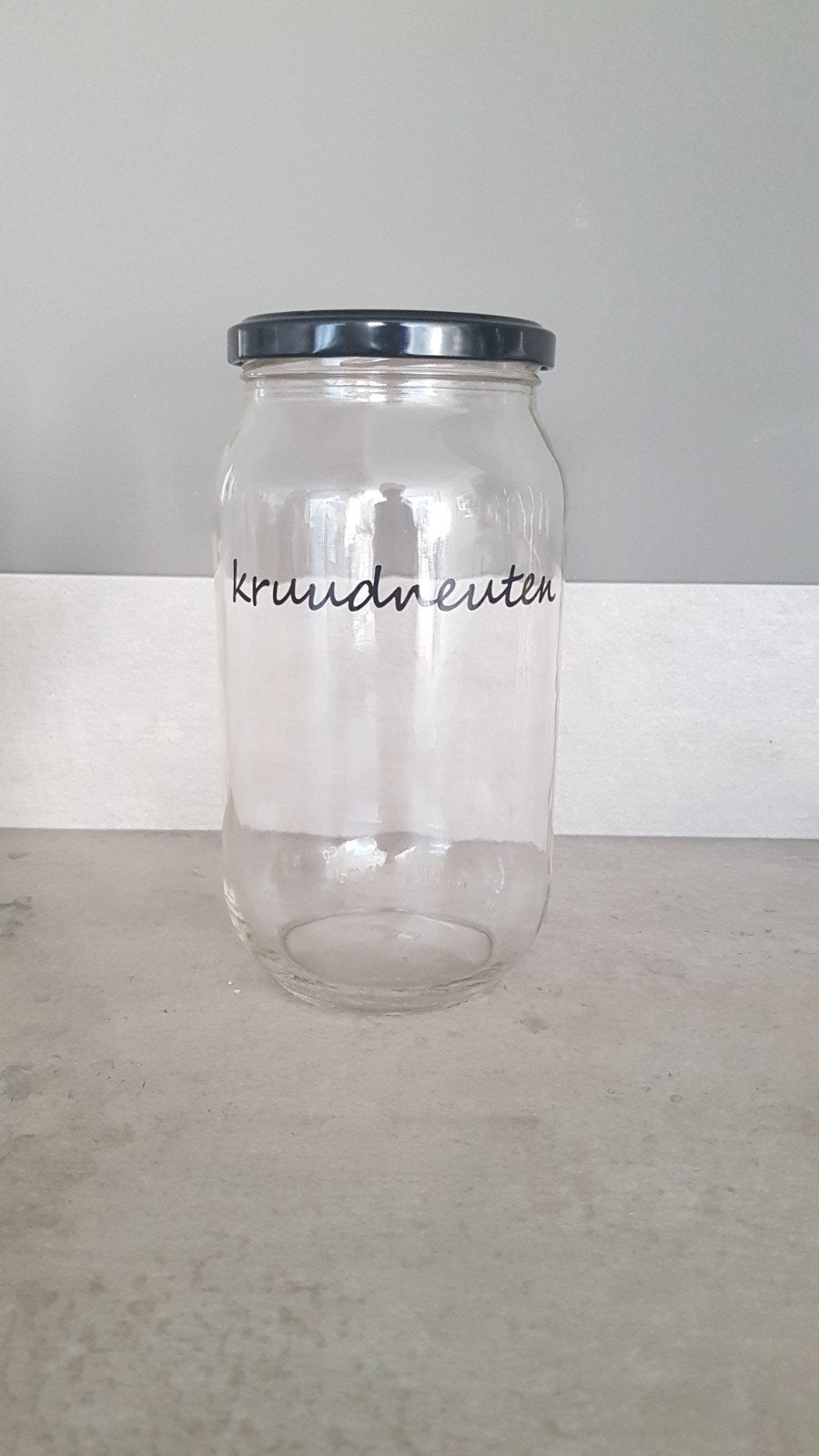Glazen voorraadpot met deksel - Kruudneuten, Ophalen of Verzenden, Voorraadpot, Overige merken, Glas