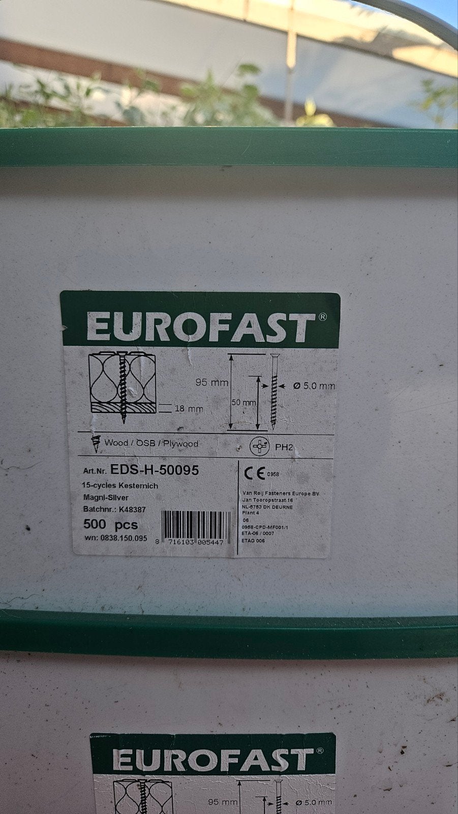 EUROFAST Schroeven 5.0x95mm (500 stuks), Ophalen of Verzenden