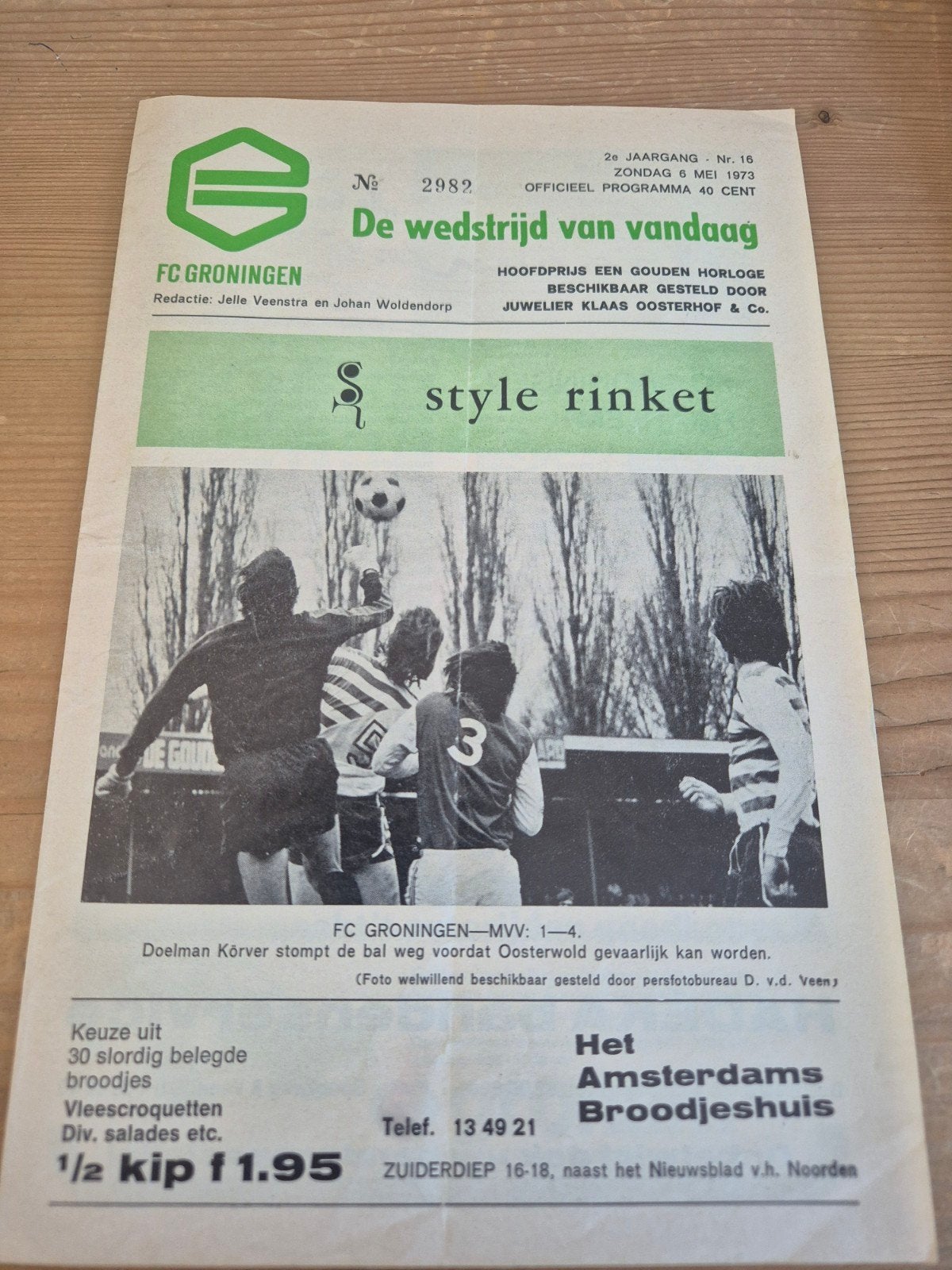 FC GRONINGEN - HAARLEM, Ophalen of Verzenden, Overige binnenlandse clubs