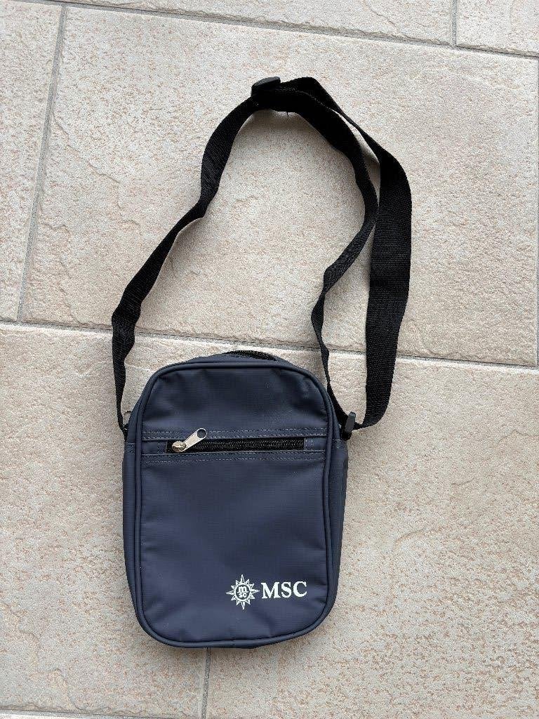 reistas travelbag met draagriem 18x24x5cm MSC tas, Ophalen, 20 tot 30 cm, Blauw, Minder dan 40 cm