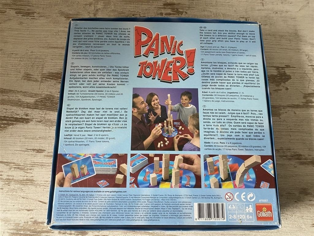 Panic Tower! bordspel [s357], Verzenden, Zo goed als nieuw