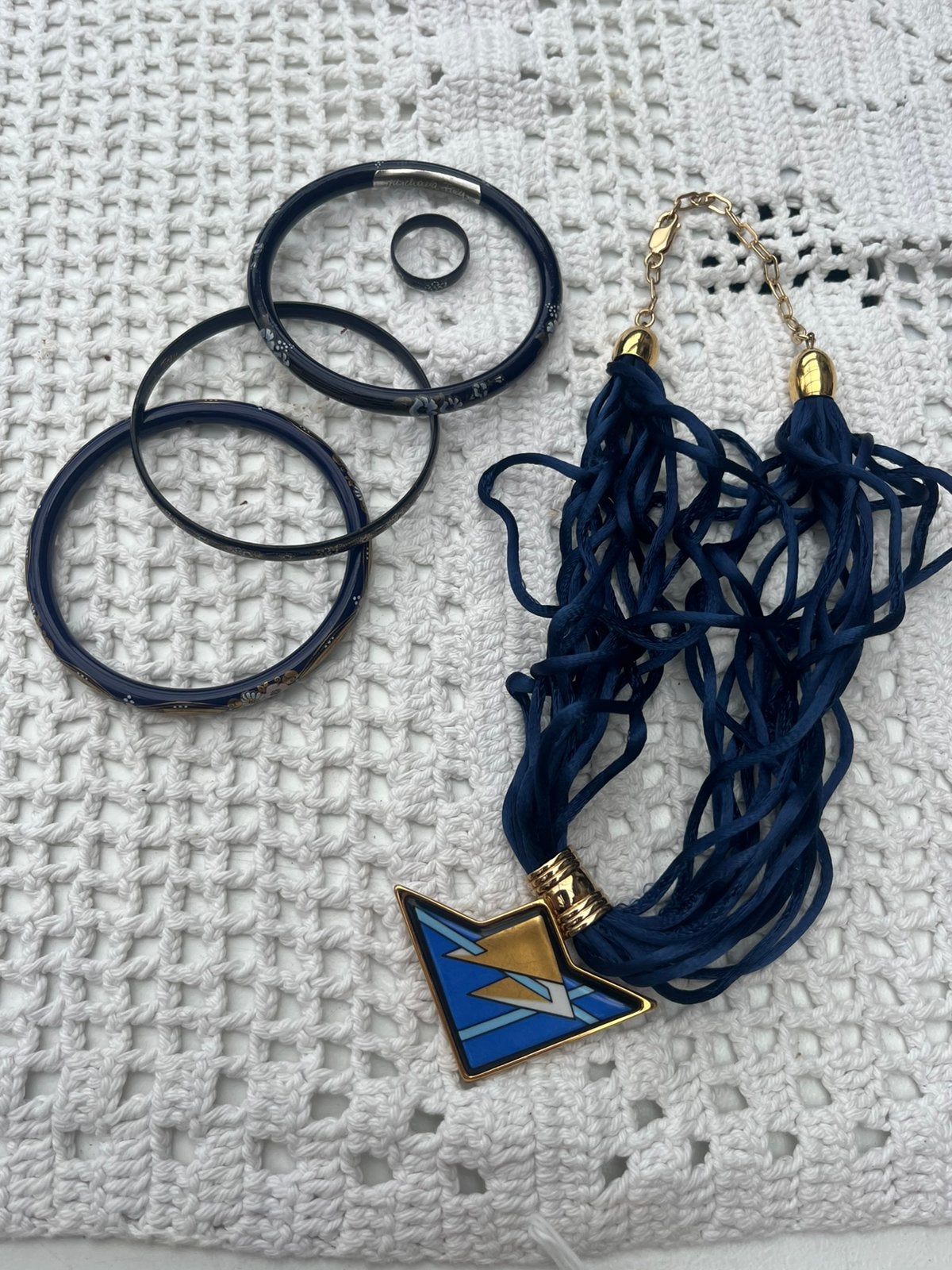 Michaela frey emaille sieraden set vintage, Ophalen of Verzenden, Overige materialen