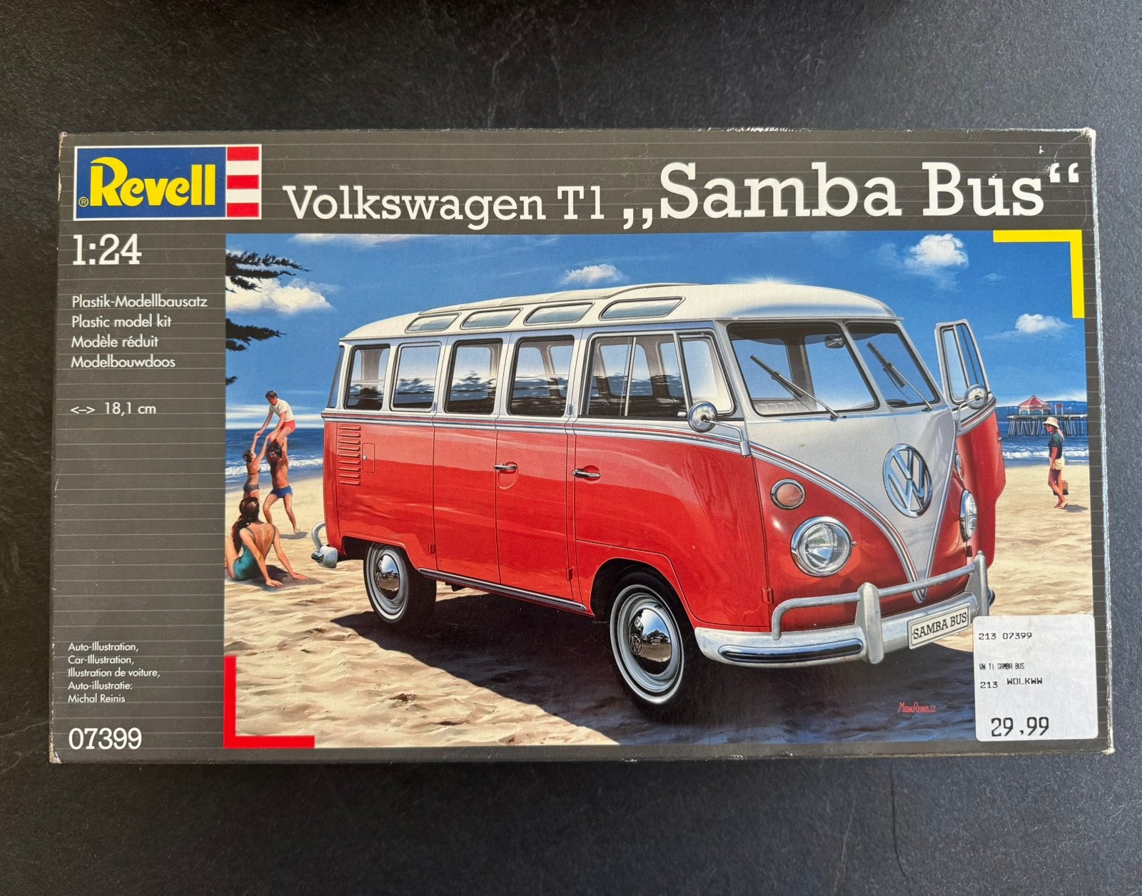 Revell Volkswagen T1 Samba bus, Auto, Revell, Groter dan 1:32, Ophalen of Verzenden