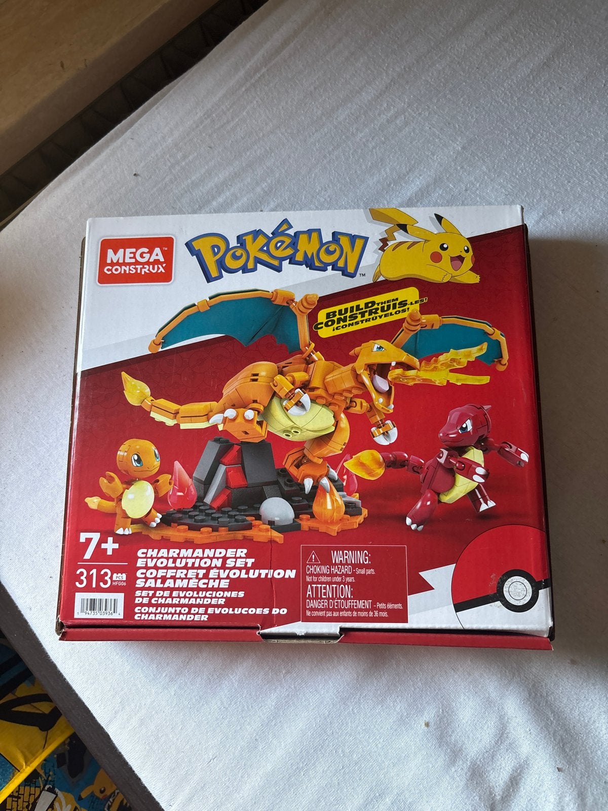 Mega Construx Pokémon Charmander Evolutie Set, Ophalen of Verzenden, Nieuw, Megabloks