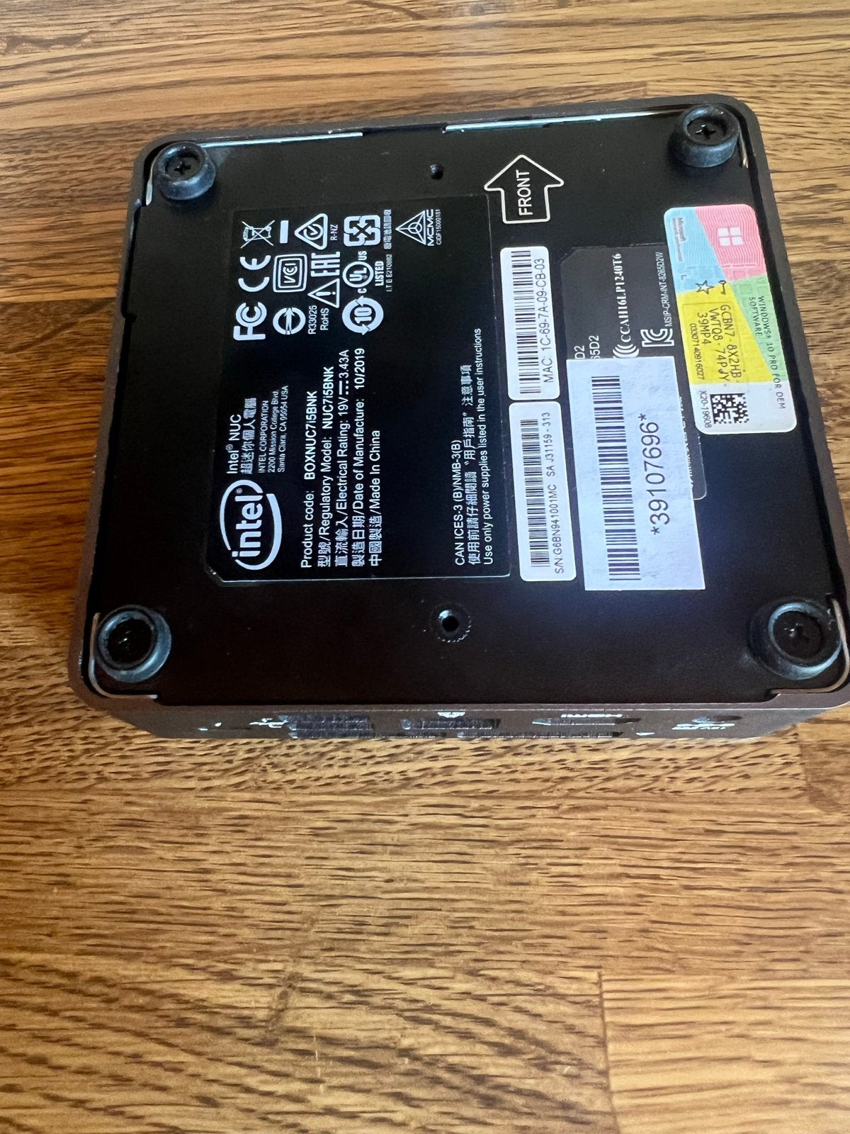 Intel NUC PC i5 7e gen, 256GB SSD, 8GB RAM, Ophalen of Verzenden, Gebruikt, 8 GB, SSD