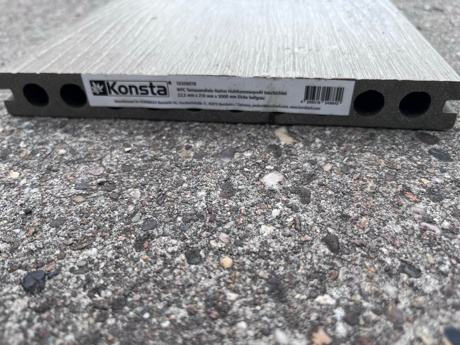 KONSTA vlonderplanken lichtgrijs, Tuin en Terras, Terrasdelen en Vlonders, Ophalen, Composiet