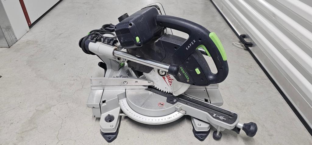 Festool Kapex KS 60 E Afkortzaag - Compact en Krachtig, Ophalen, 70 mm of meer, Zo goed als nieuw, Afkortzaag