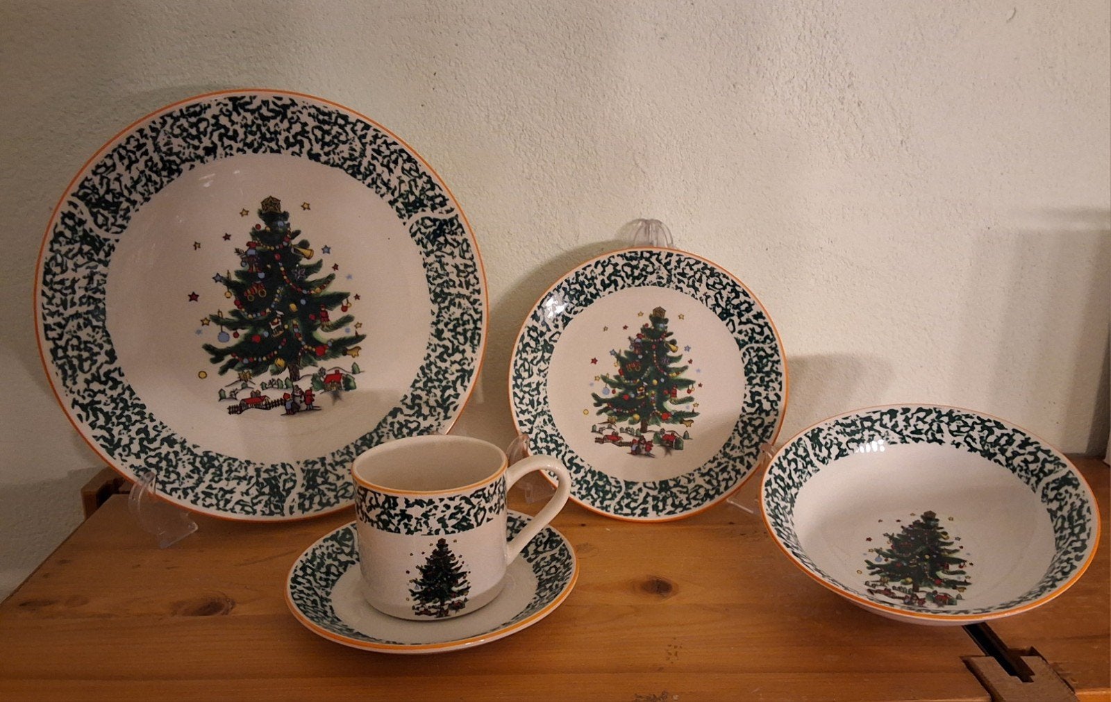 Groot kerstservies voor 9-12 personen kerst servies, Ophalen of Verzenden