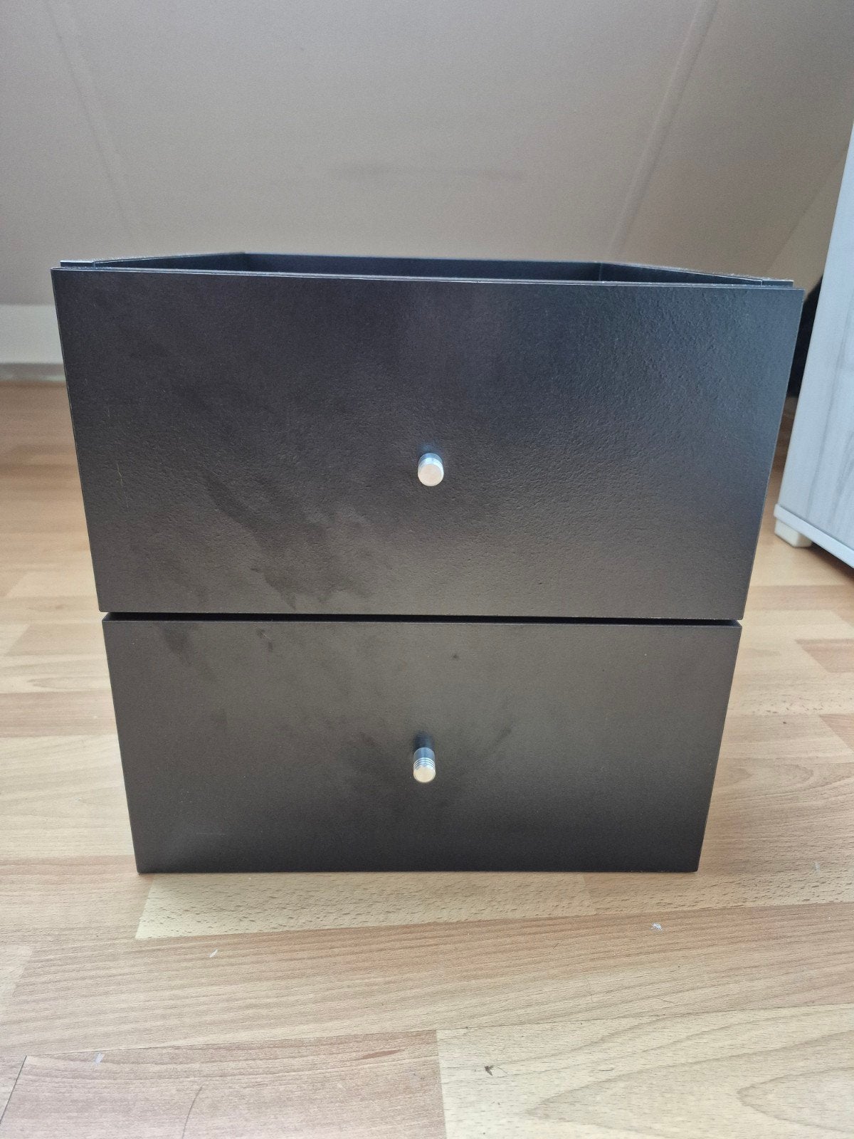 2x inzet Kallax Laadjes ZwartBruin, Ophalen, Minder dan 50 cm, 1 of 2 laden, Zo goed als nieuw