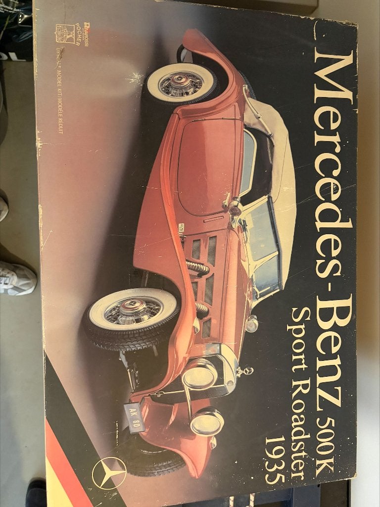 Pocher K80 Mercedes 500K Sport Roadster 1935 vintage complee, Hobby en Vrije tijd, Modelbouw | Auto's en Voertuigen, Zo goed als nieuw
