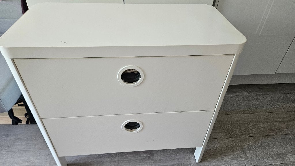 Ikea Busunge ladekast witte, Minder dan 90 cm, Ophalen of Verzenden, Zo goed als nieuw, Minder dan 50 cm
