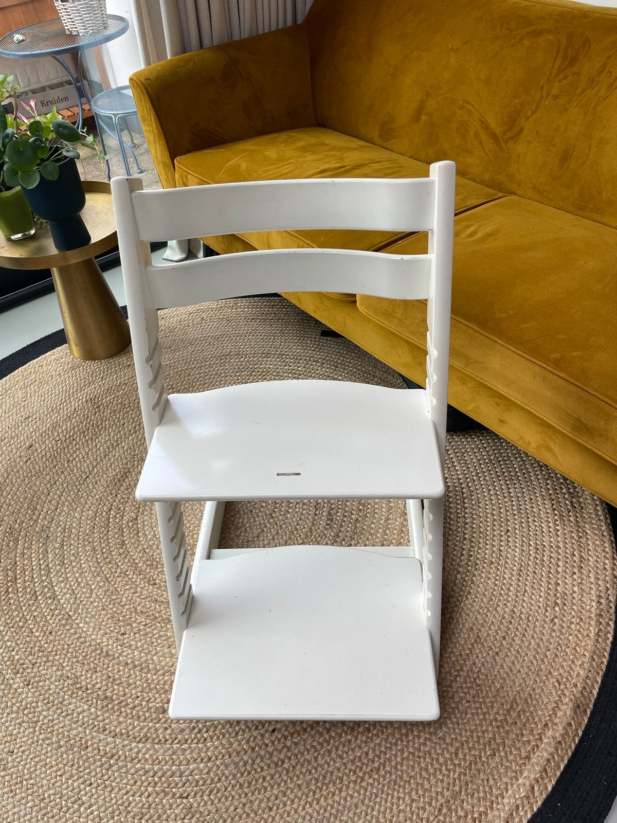 Stokke Tripp Trapp kinderstoel wit - gebruikt, Ophalen, Gebruikt, Meegroeistoel