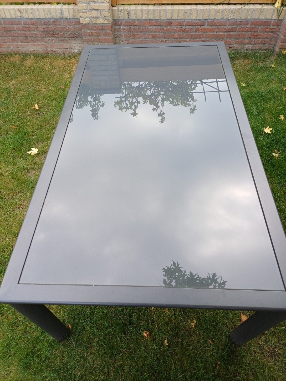 Tuintafel met glasplaat 100x180 cm, Ophalen