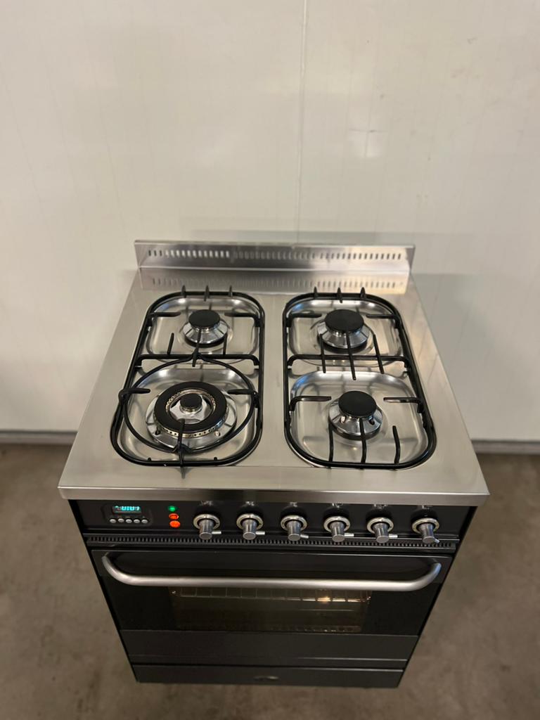 Luxe Boretti fornuis 4 pits antraciet - 60 cm, Ophalen of Verzenden