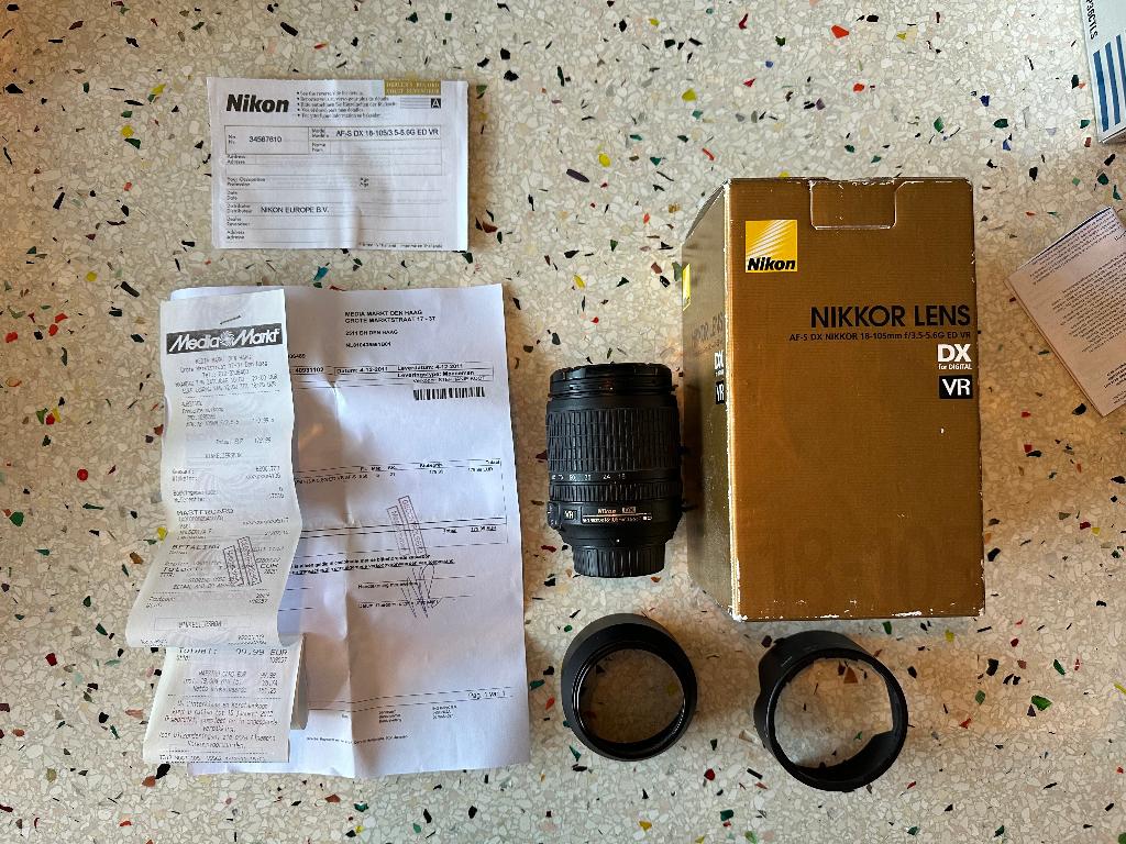 Nikon AF-S DX NIKKOR 18-105mm f/3.5-5.6G ED VR, Audio, Tv en Foto, Fotografie | Lenzen en Objectieven, Ophalen of Verzenden, Zo goed als nieuw