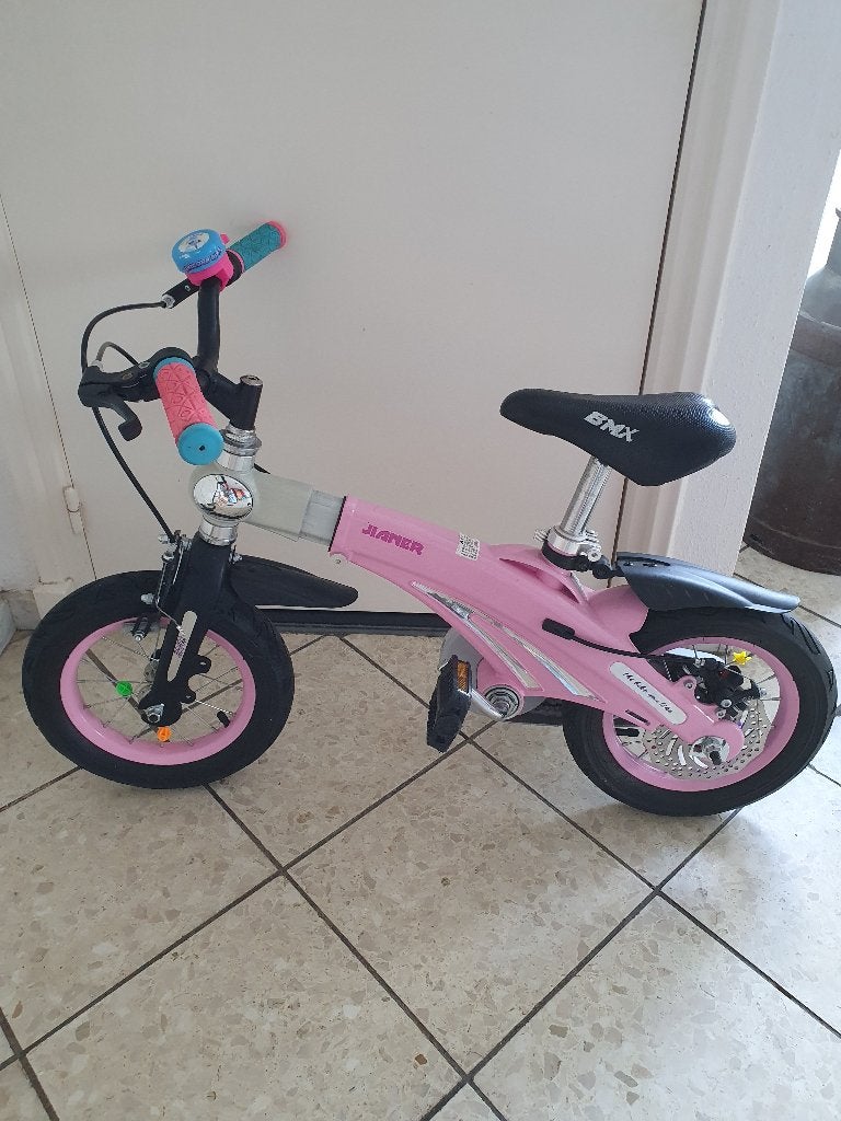  Roze Jianer kinderfietsje in BMX stijl 12,5 inch, Ophalen, Gebruikt, Minder dan 16 inch