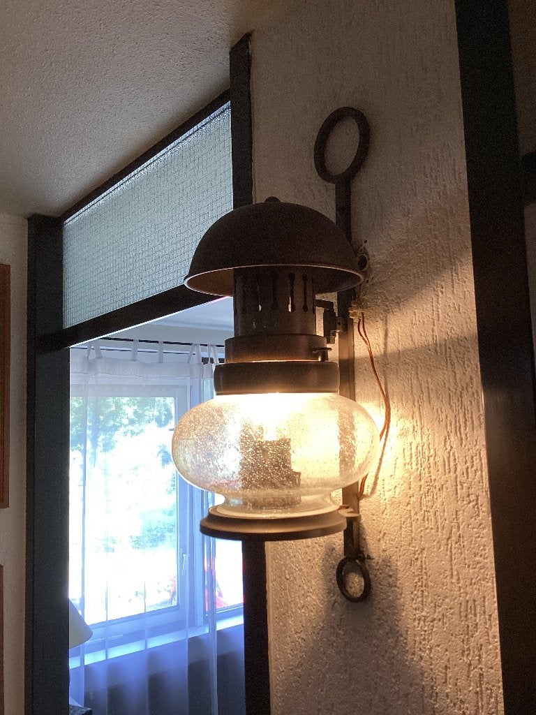Vintage wandverlichting, Ophalen, Zo goed als nieuw, Glas