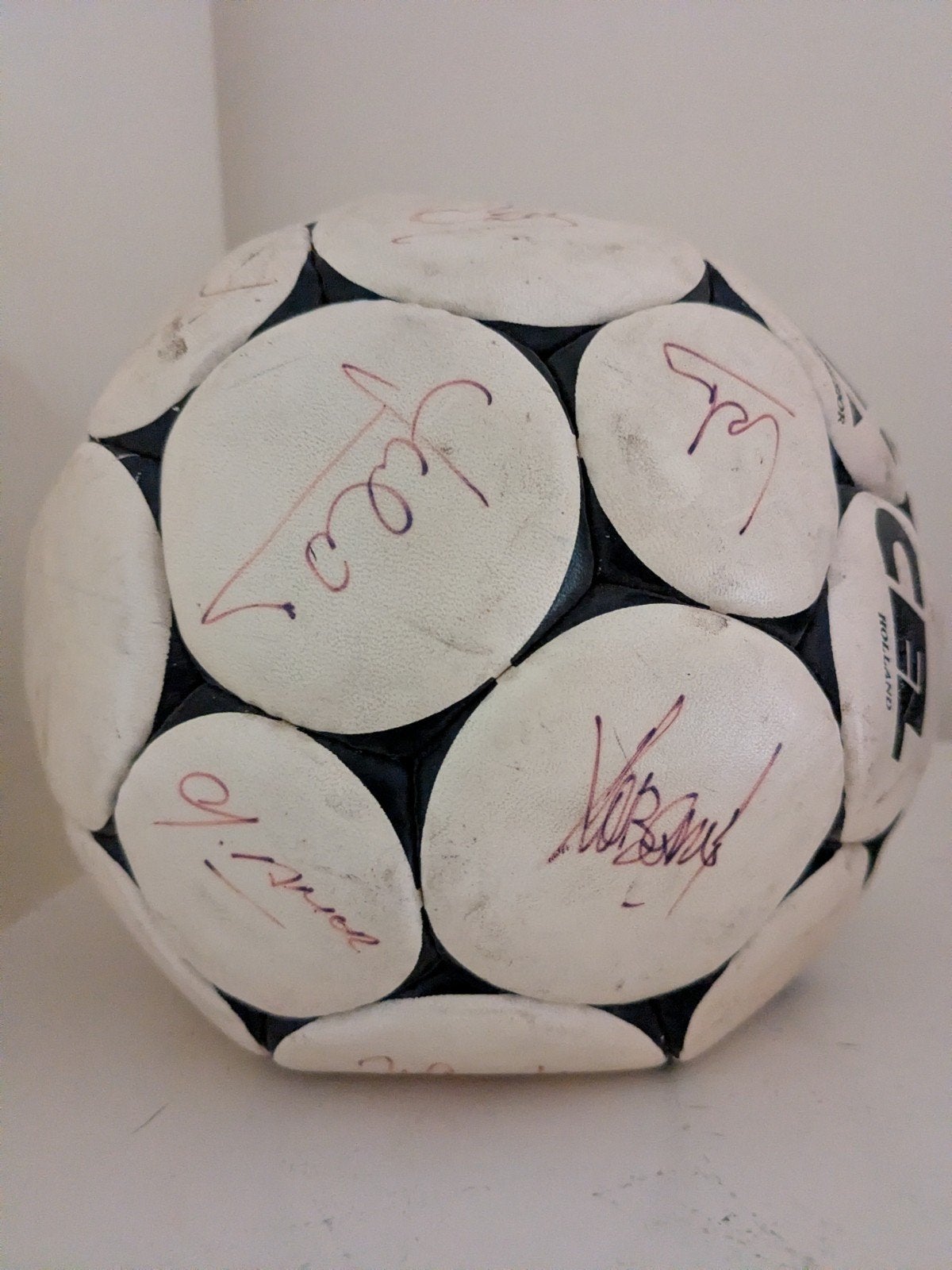 Bal met handtekening Barcelona oa Johan Cruijff, Sport en Fitness, Voetbal, Maat XL, Ophalen, Bal