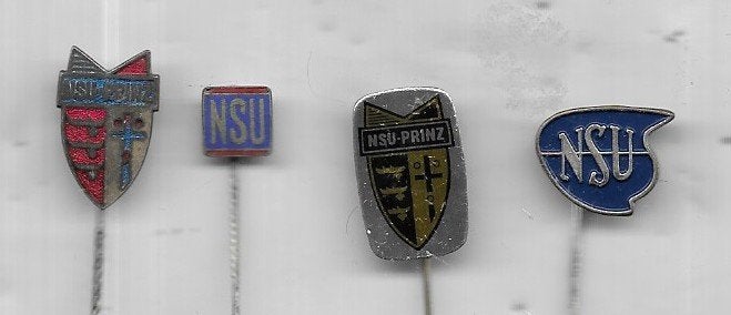 4 X N.S.U. AUTO VERSCHILLENDE SPELDEN, Ophalen of Verzenden, Gebruikt, Transport, Speldje of Pin