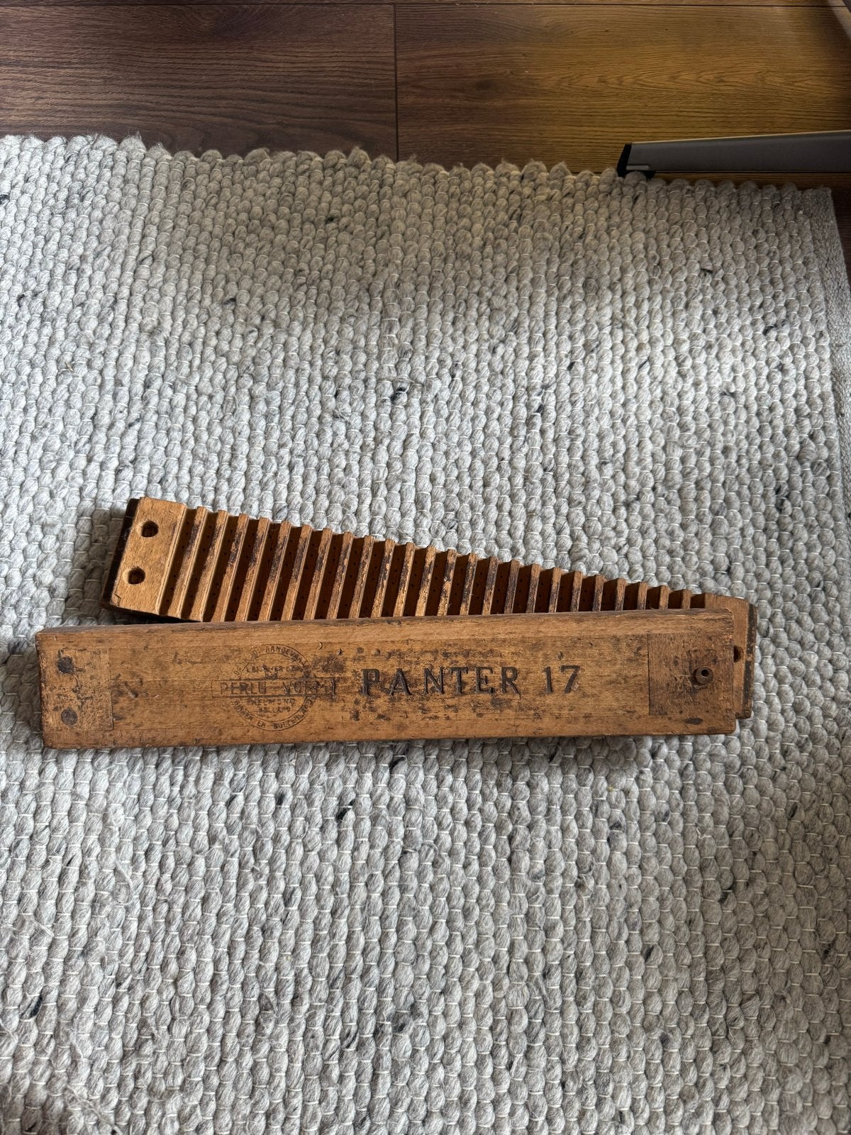 Vintage Perlu Vorm sigarenmal Panter 17 - Hout, Ophalen of Verzenden